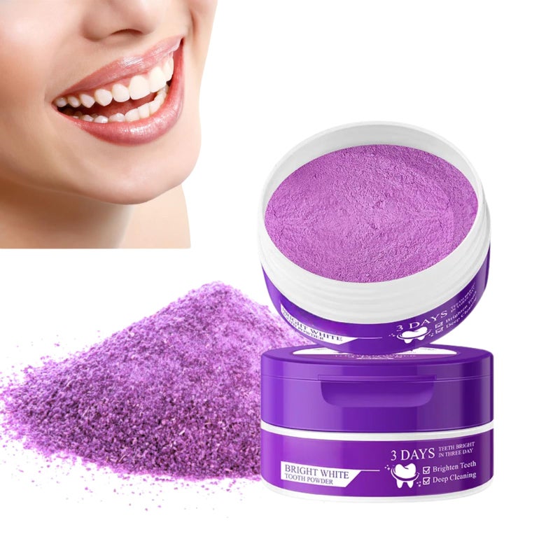 Teeth Whitening Powder, Tooth Whitener Stain Remover, Enamel-Safe Tooth Whitening Powder with Fresh Breath Effect, Easy to Use Oral Cleaning Pow/der for Home & Travel, 50g